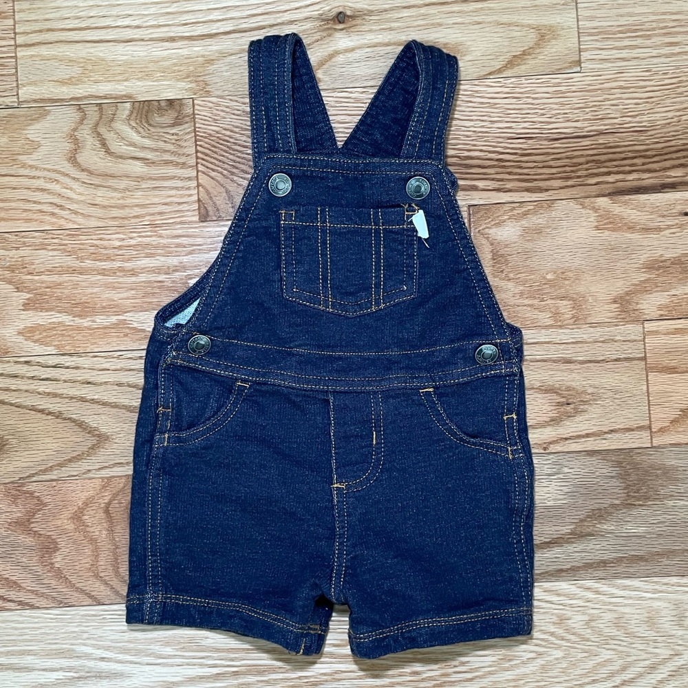 CARTER’S Baby Soft Denim Short Overalls - 9 months
